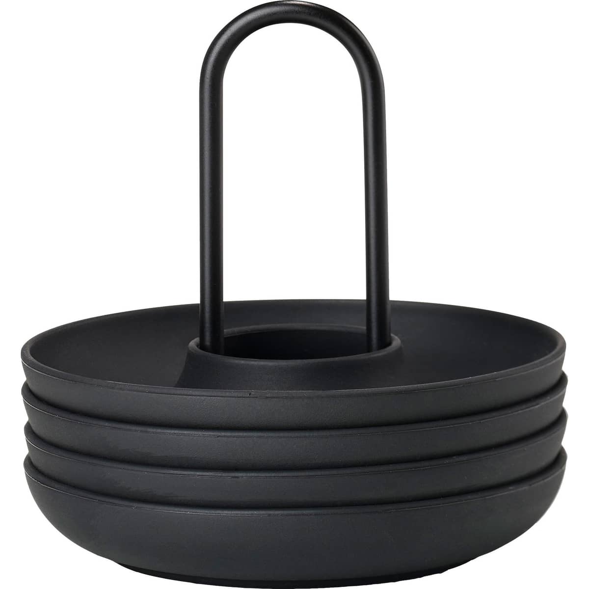 Äggkopp med hållare, Svart - 4 st