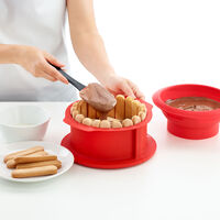 Charlotte springform med tallrik 18 cm, röd