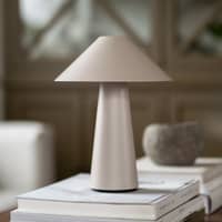 Cannes IP44 kannettava pöytävalaisin, beige