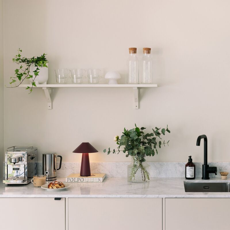 Cannes kannettava pöytävalaisin, burgundy