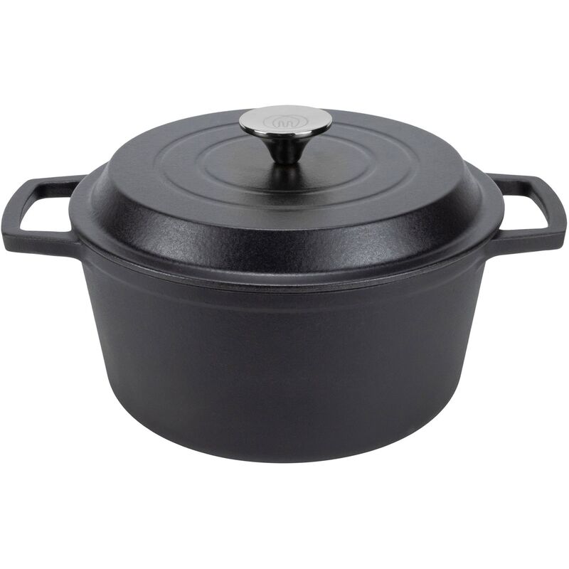 Støbejernsgryde 4 liter, mat sort