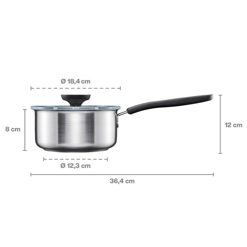 Functional Form kasserolle 1,5 liter, rustfrit stål
