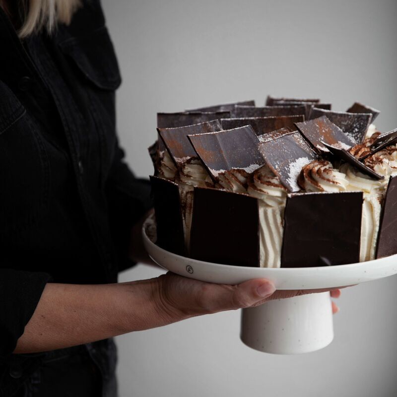 Tårtfat 27 cm, vanilj