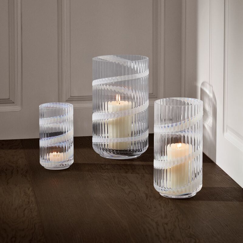 Swirl vase 25 cm, hvid