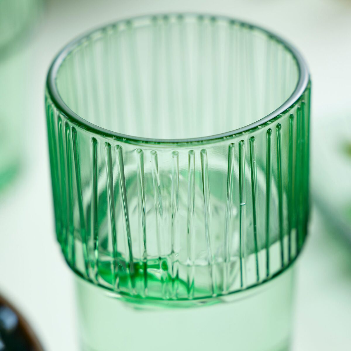 Kusintha Caféglas 38 cl, grøn, 4 stk.