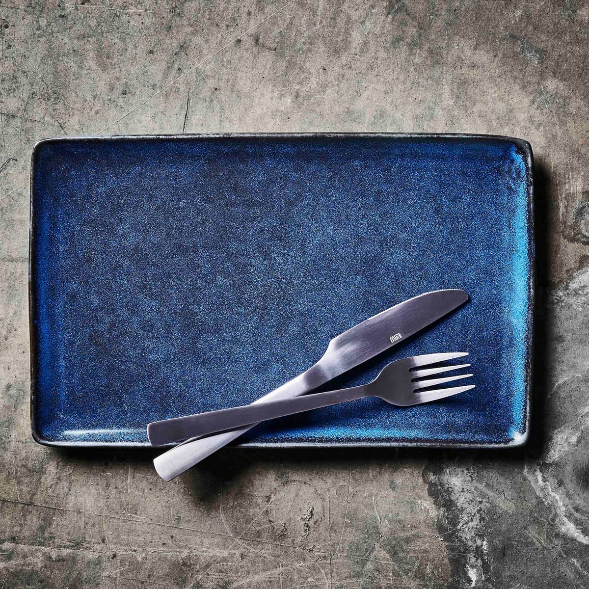 Tallrik Rektangulär 31,5 x 20 cm Midnight blue