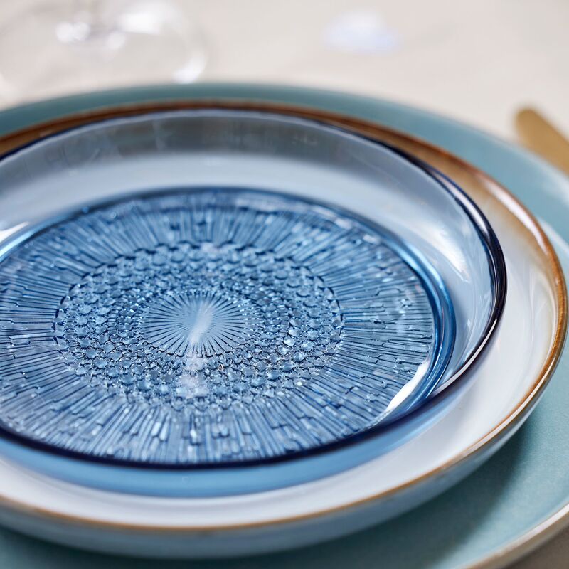 glastallrik 18 cm, blå