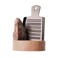 Rivsalt Walnut sæt med rivejern, saltsten og holder i valnød