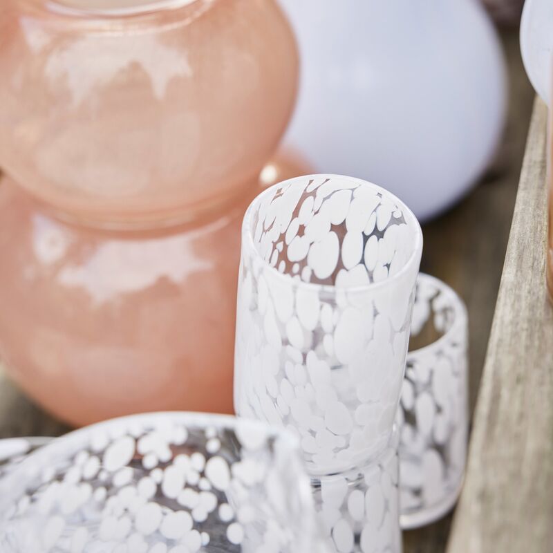 Jali glass 10,5 cm, white