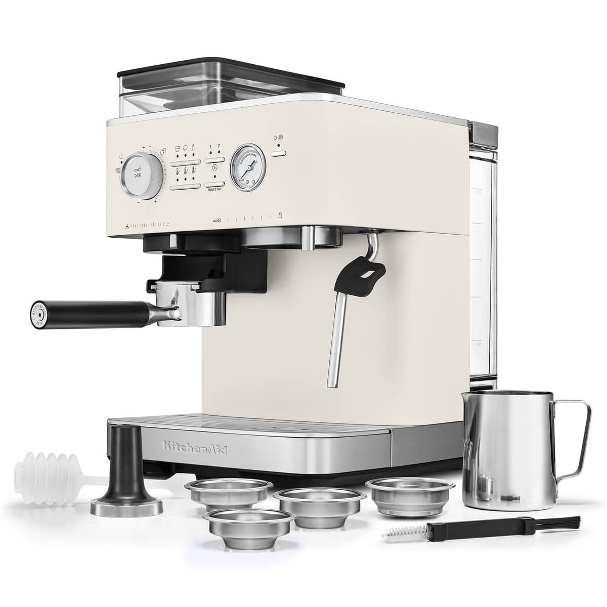 Espressokone kahvimyllyllä, porcelain white