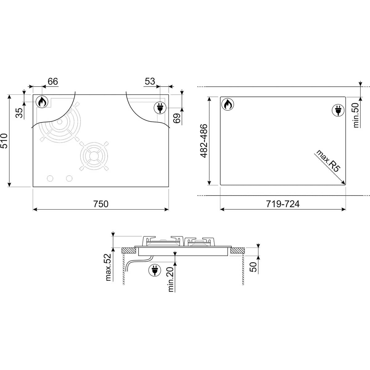 PM3743D induksjonsplate