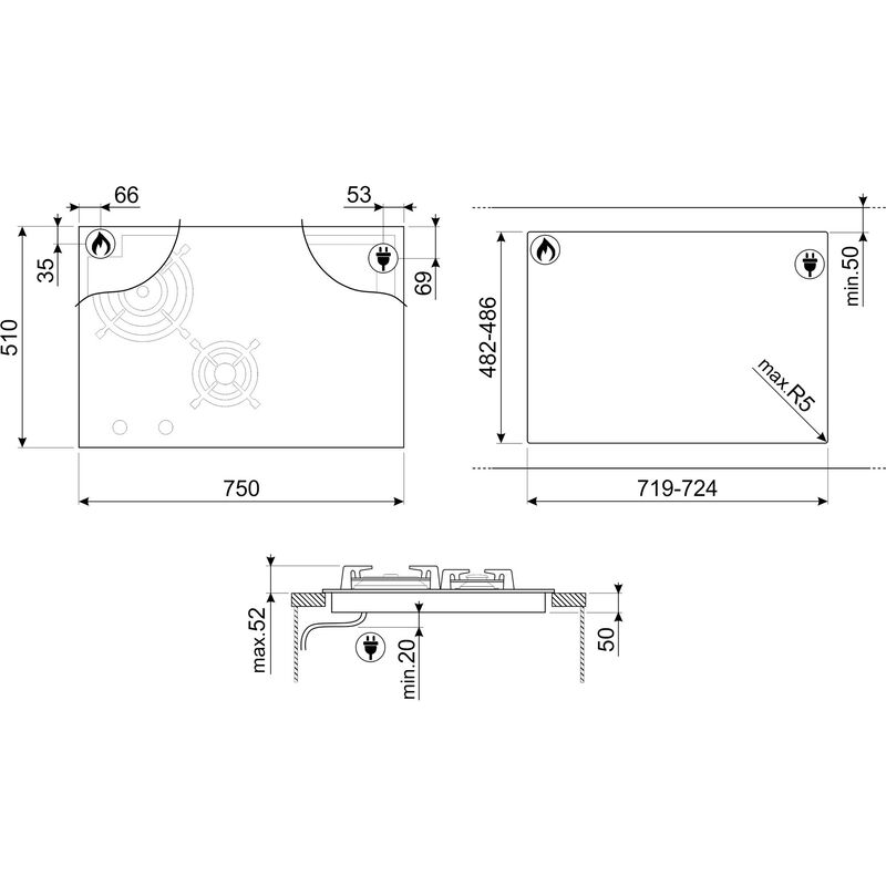 PM3743D indbygningskogeplade