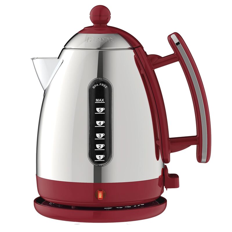 Jug elkedel 1,5 liter, rød/rustfrit stål