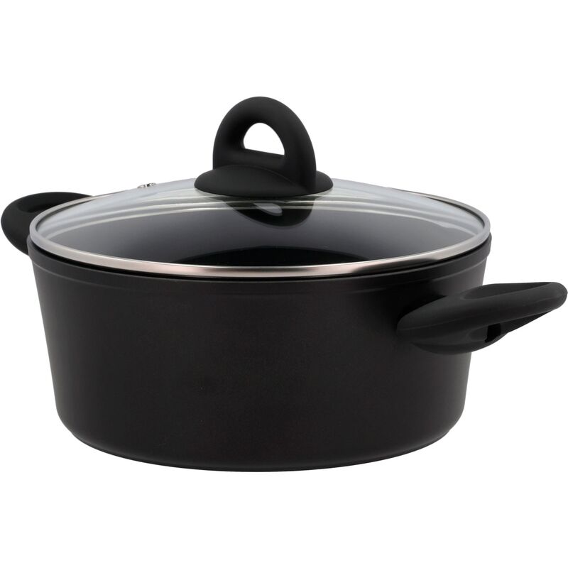 Ceramica gryde med glaslåg 2,5 liter, sort