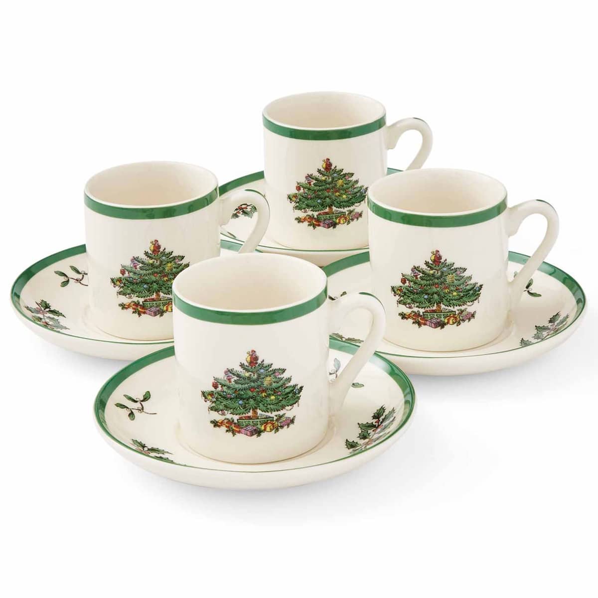 Christmas Tree espressokupit 4 kpl