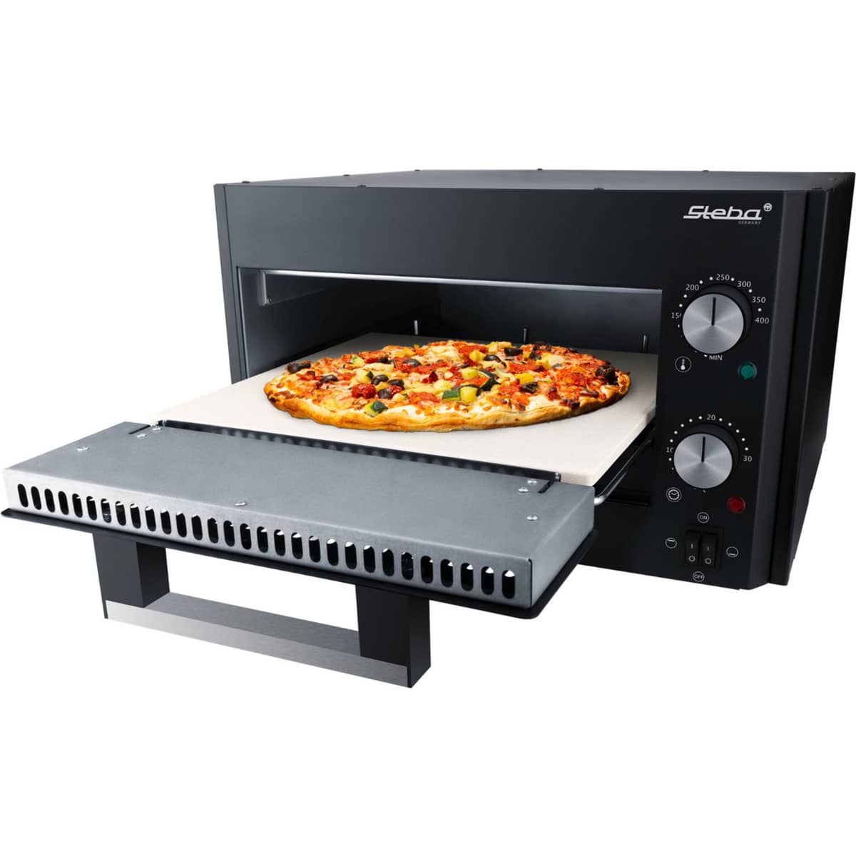 Power Pizzaugn 1800W 9 liter, svart
