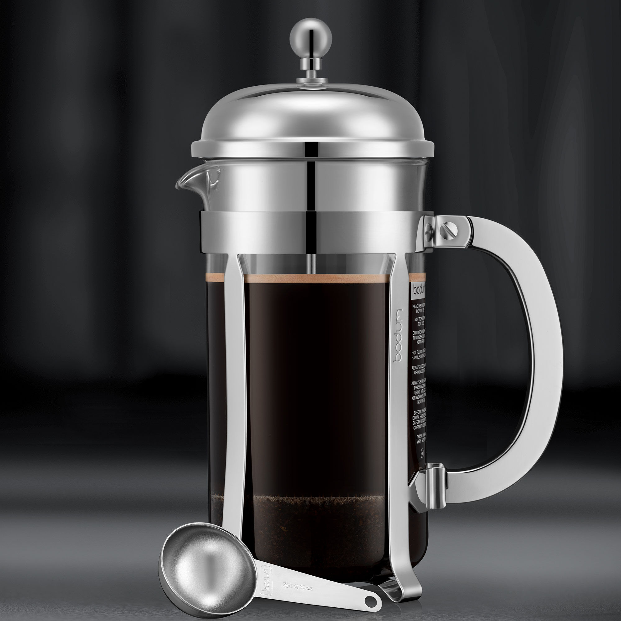 Chambord pressobryggare 8 koppar, chrome