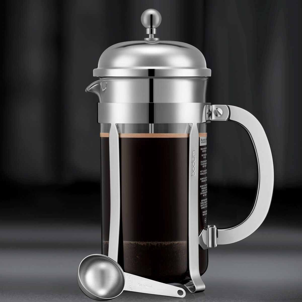 Chambord stempelkande 8 kopper, chrome