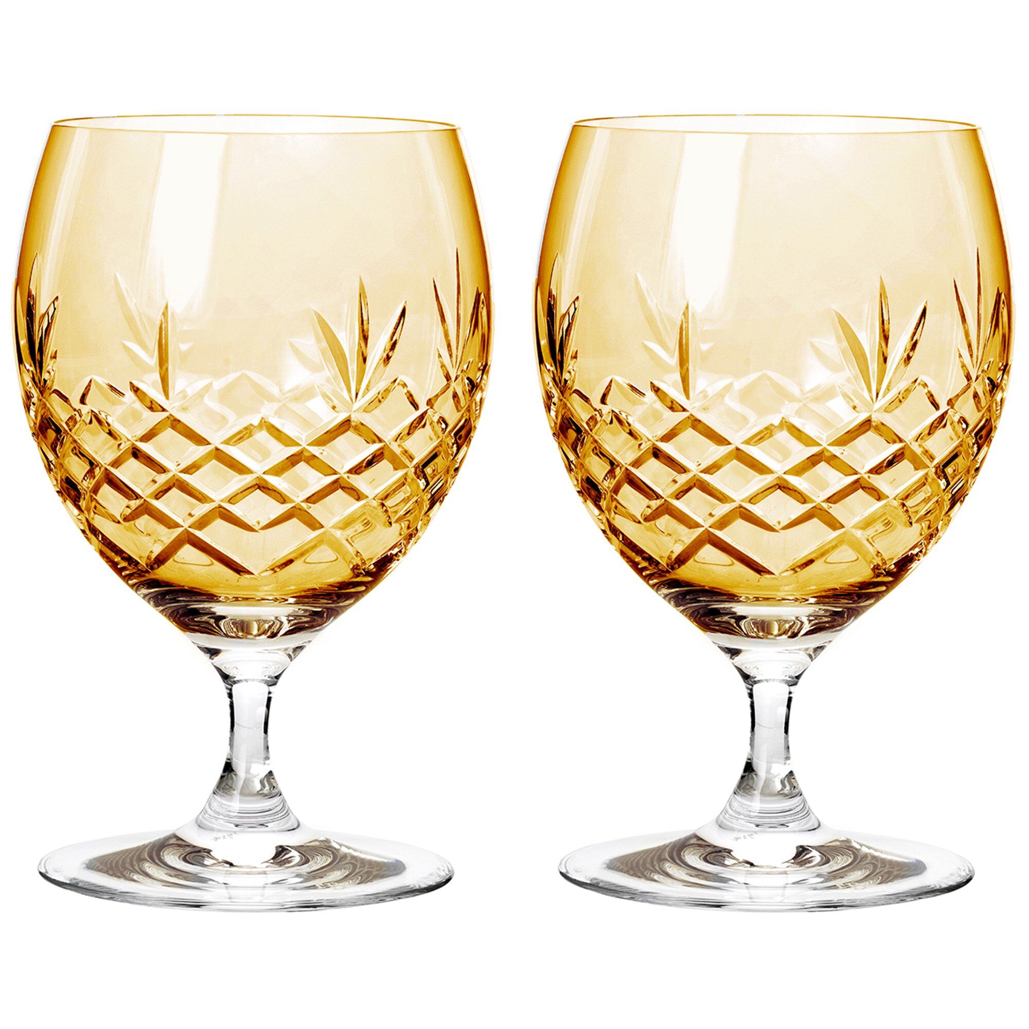Ølglass 55 cl - Frederik Bagger - Crispy Eightball Citrine, Gul - 2 stk.