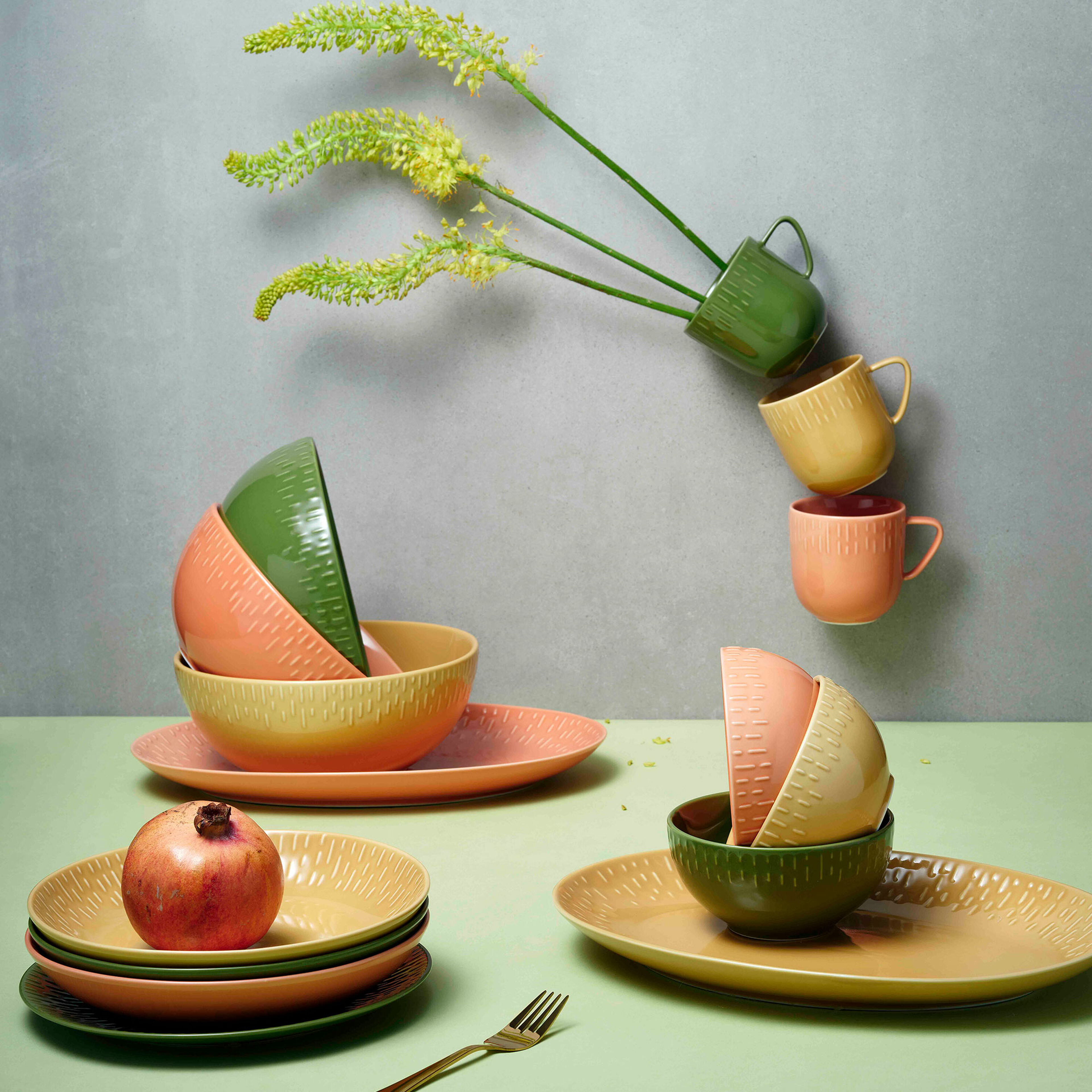 Confetti salaattikulho 23 cm, mustard