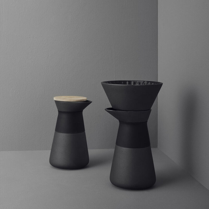 "slow brew" kaffebryggar, svart