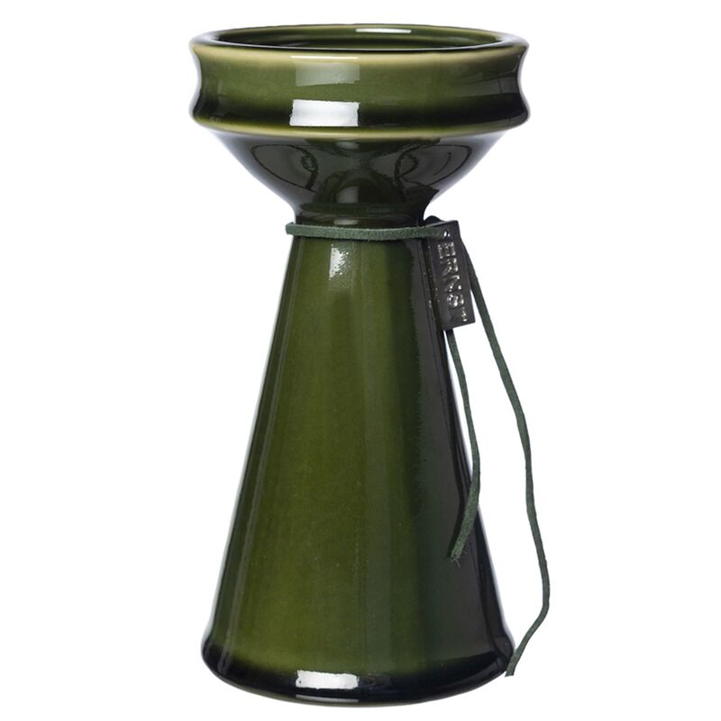 Løkvase 16 cm, mørkegrønn