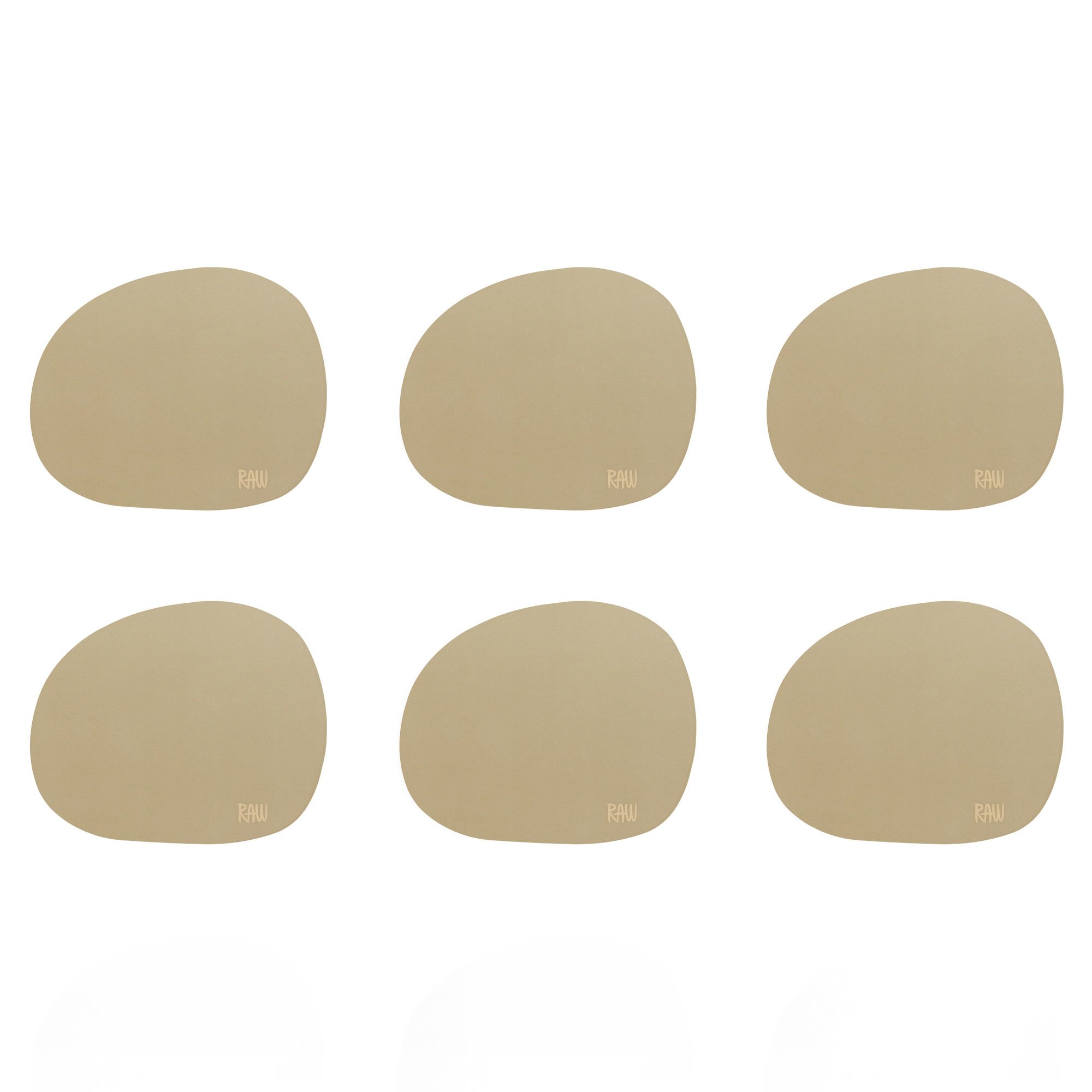 Produktfoto för Aida - Raw Organic Glasunderlägg 6-pack Beige
