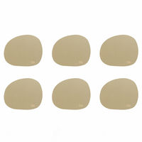 Raw glasunderlag silikone, beige, 6 stk.