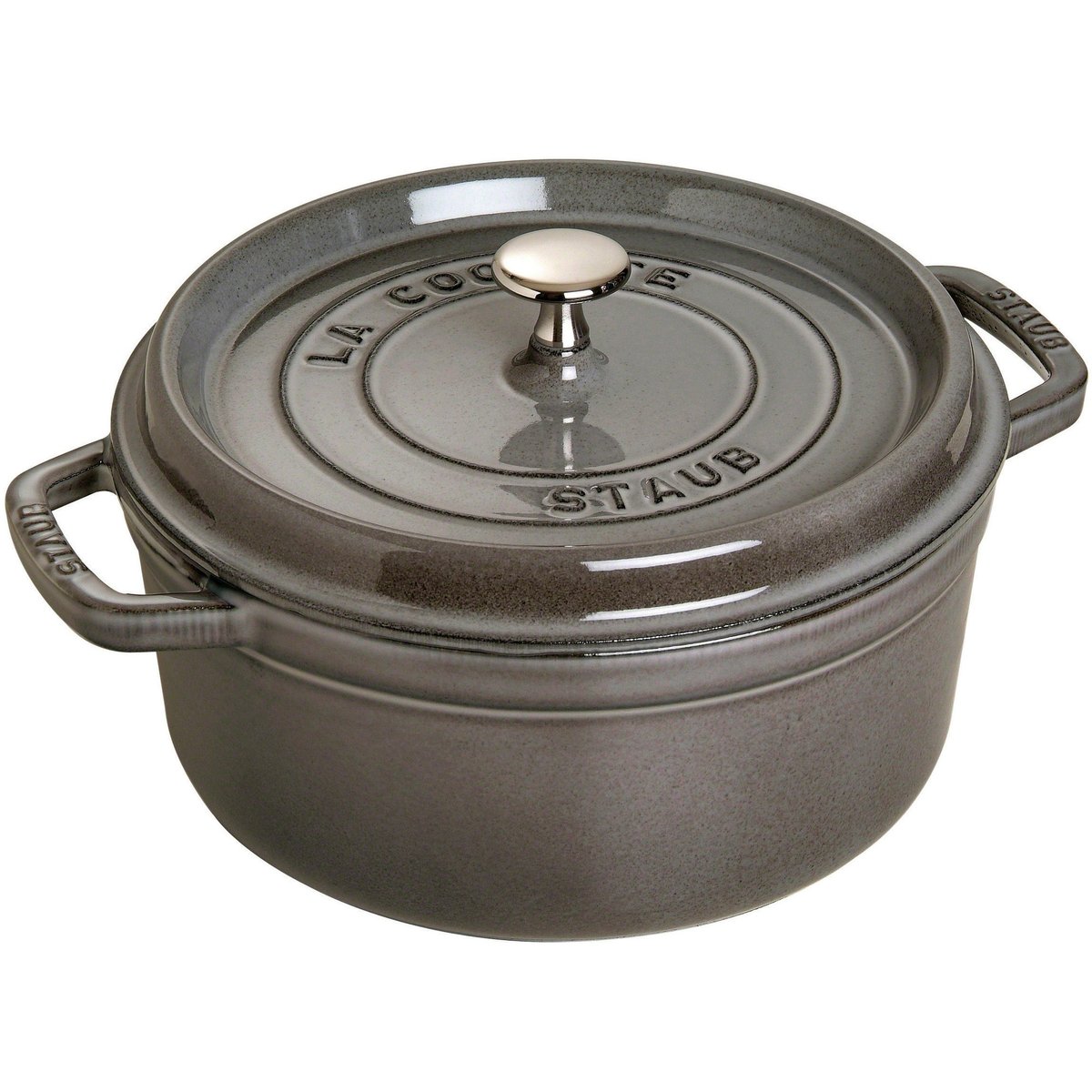 Rund Gryte 26 cm 5,2 liter Grafittgrå