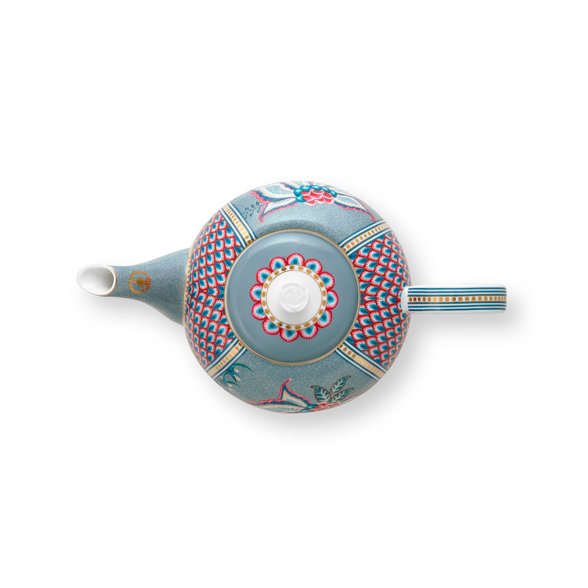 PIP Studio Flower Festival teekannu 1,6 litraa, sininen