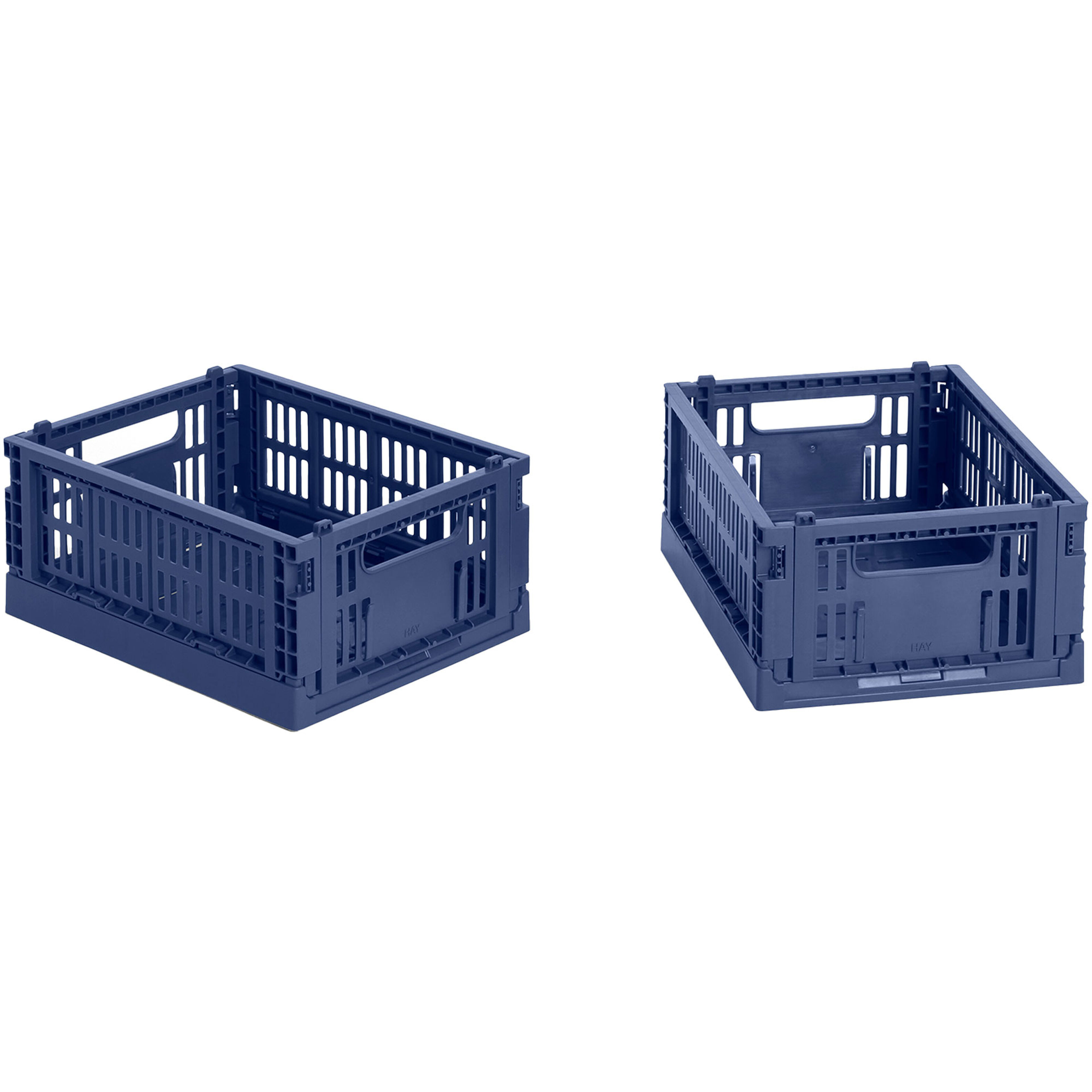HAY Colour Crate Mini Opbevaringskasse, mørkeblå, 2 stk.