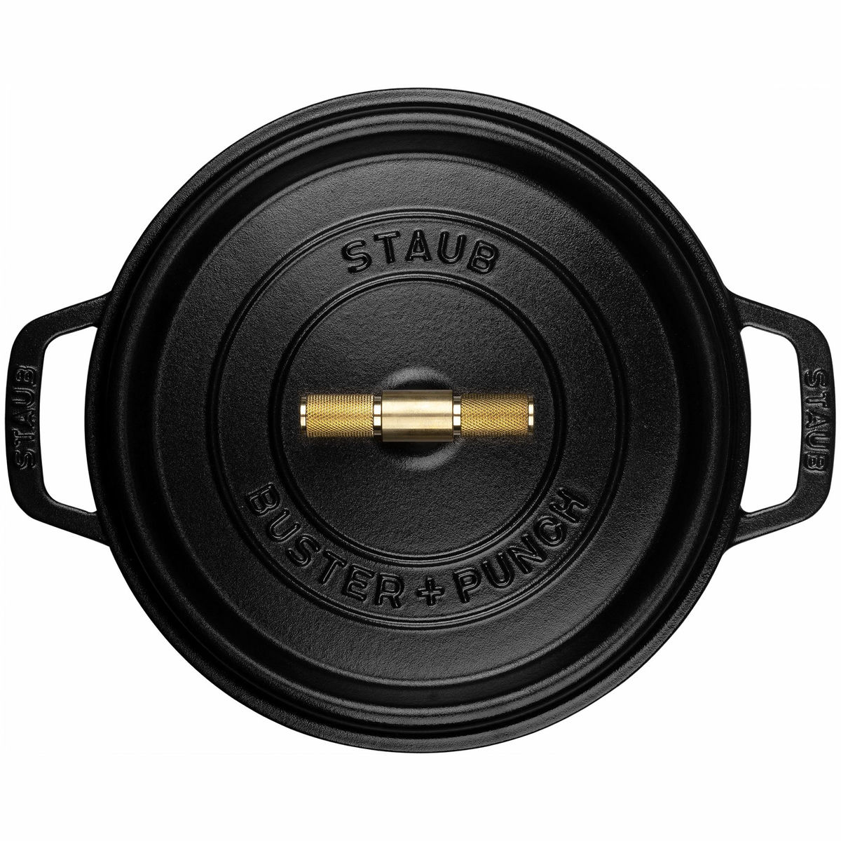 Buster+Punch rund gryte 24 cm, messingknott