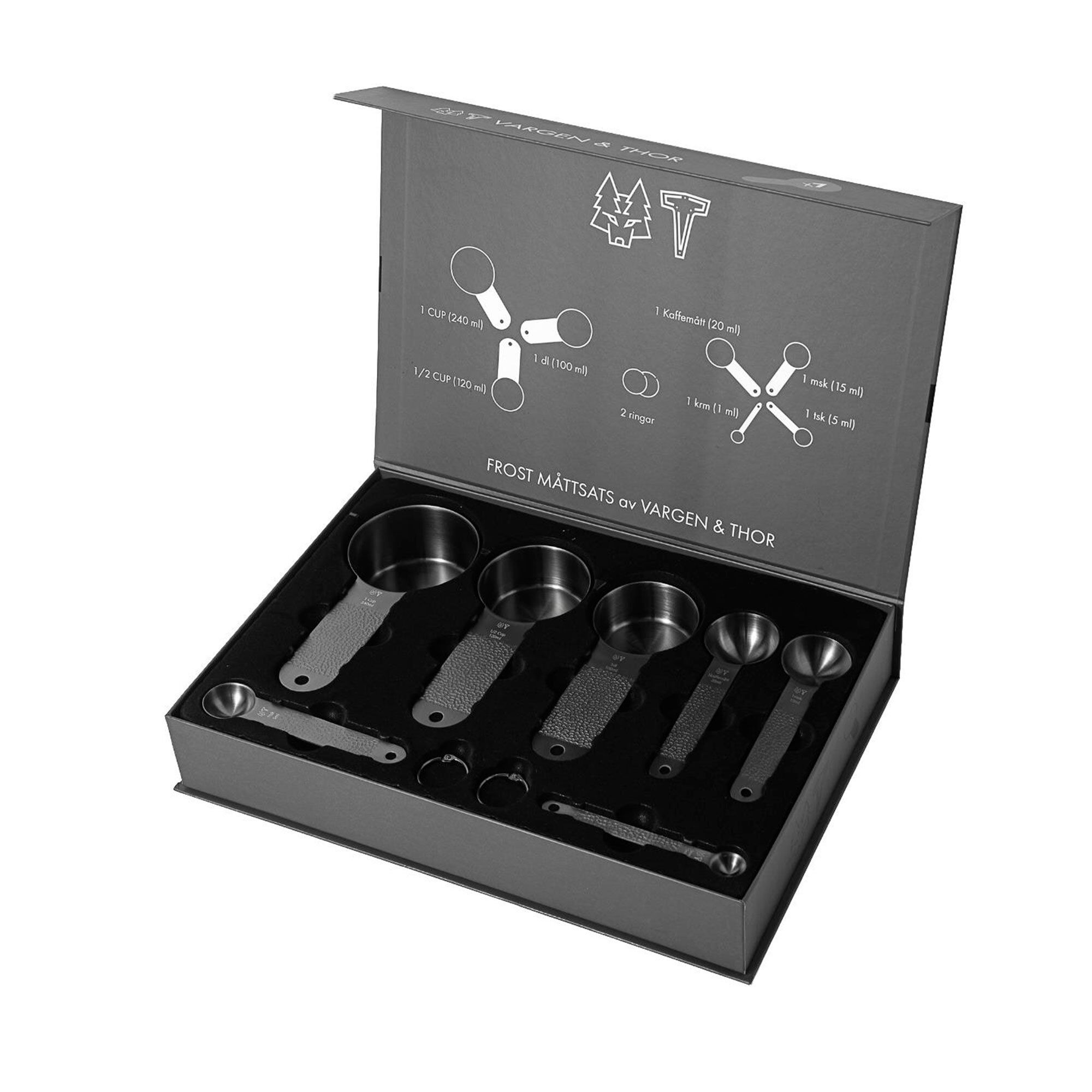 Alternativ bild 1 för Vargen & Thor - Frost måttsats 7 delar svart