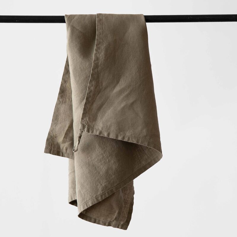 Keittiöpyyhe pellavaa 50x70 cm, olive