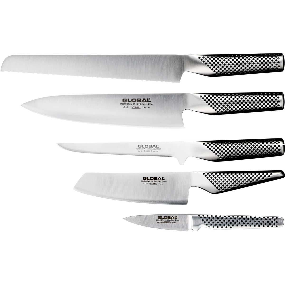 Bakerens valg, knivsett med 5 kniver