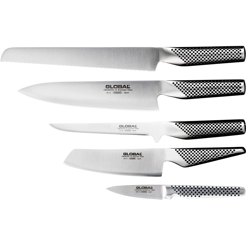 Bagarens val, knivset med 5 knivar