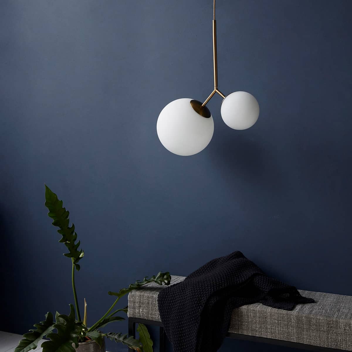 Twice lampe, hvid