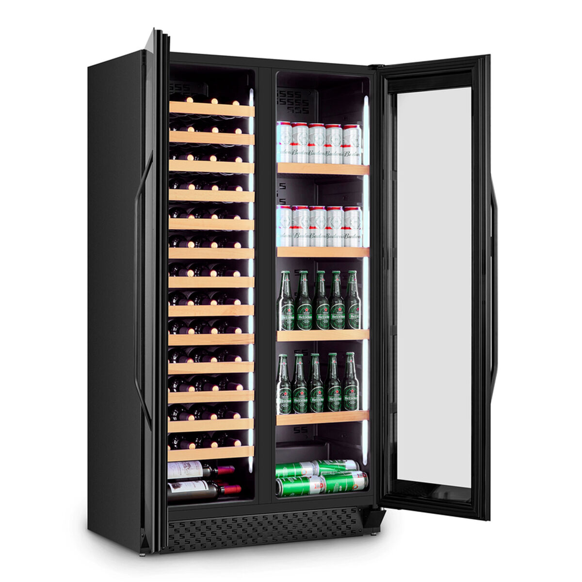 674 WineChef Duo viinikaappi 122 pulloa, musta