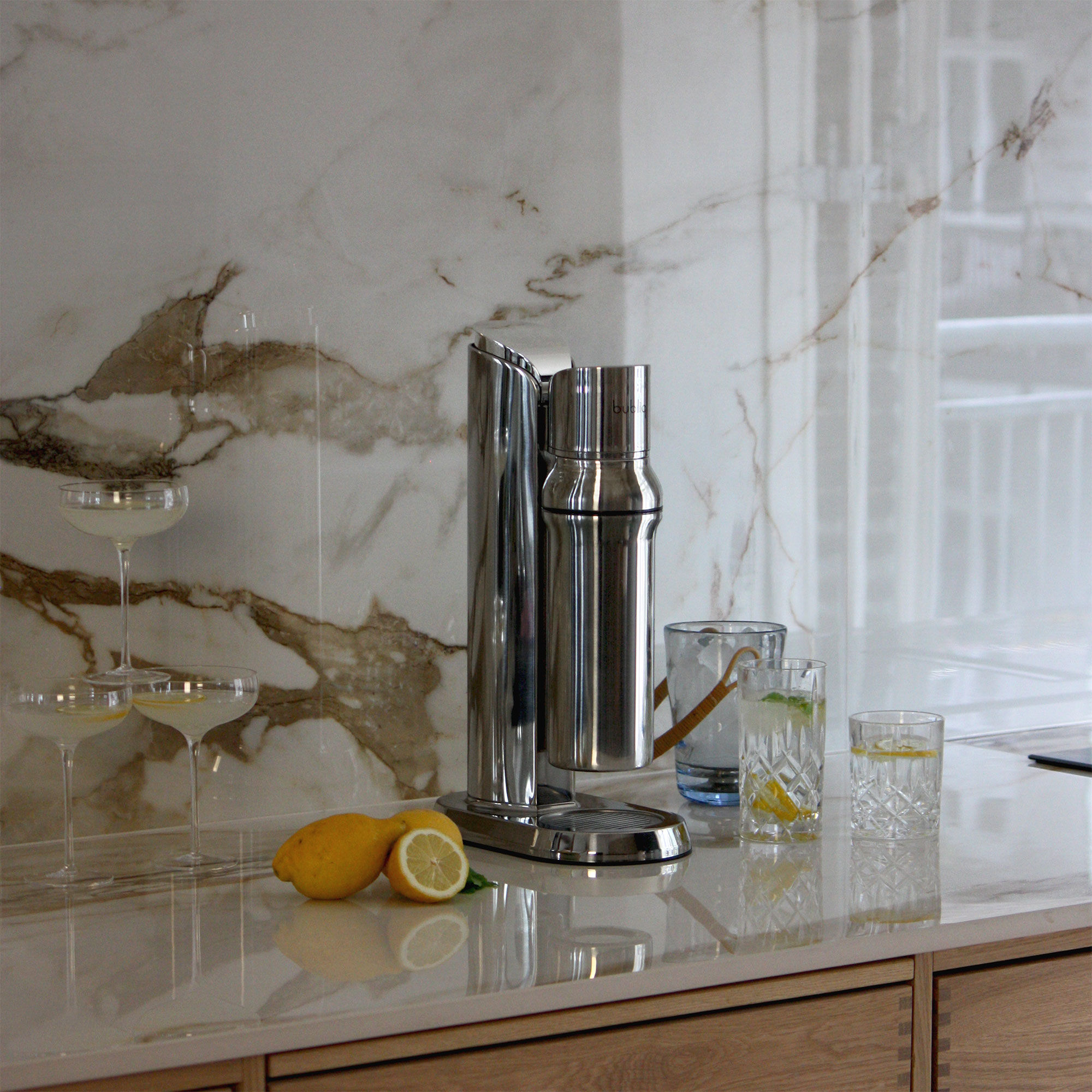 Bubliq Kullsyremaskin, rustfritt stål