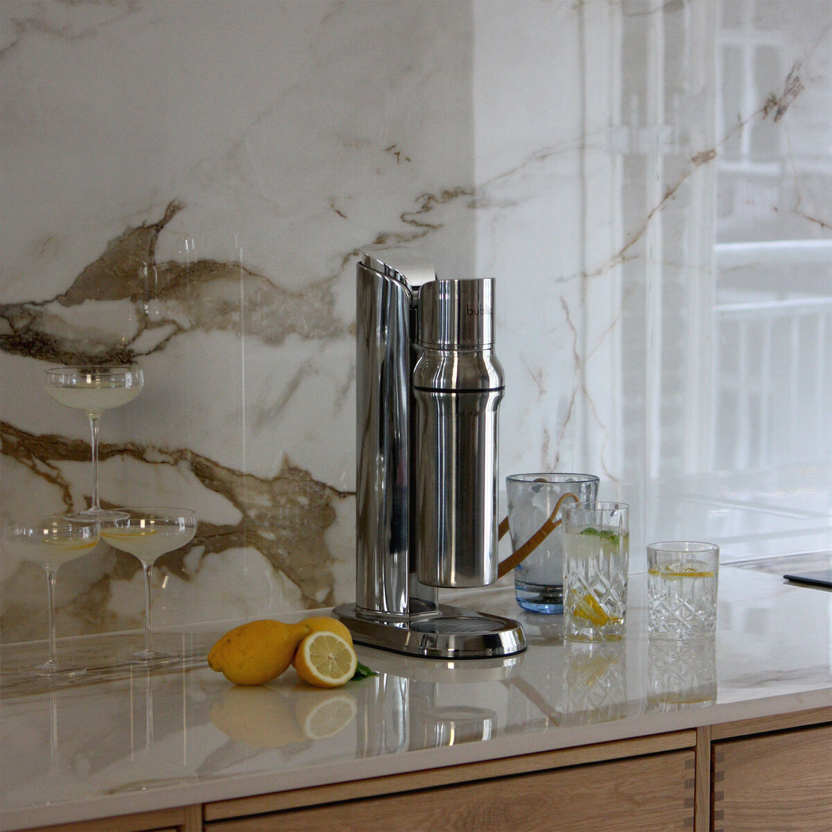 Bubliq Kullsyremaskin, rustfritt stål