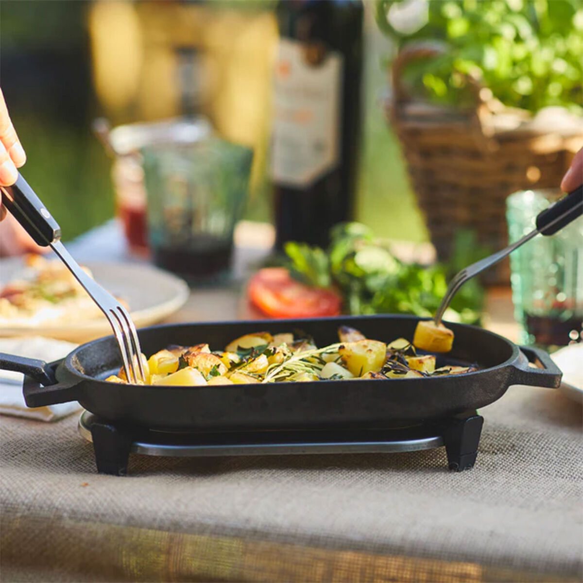 Sizzlerpande, støbejern