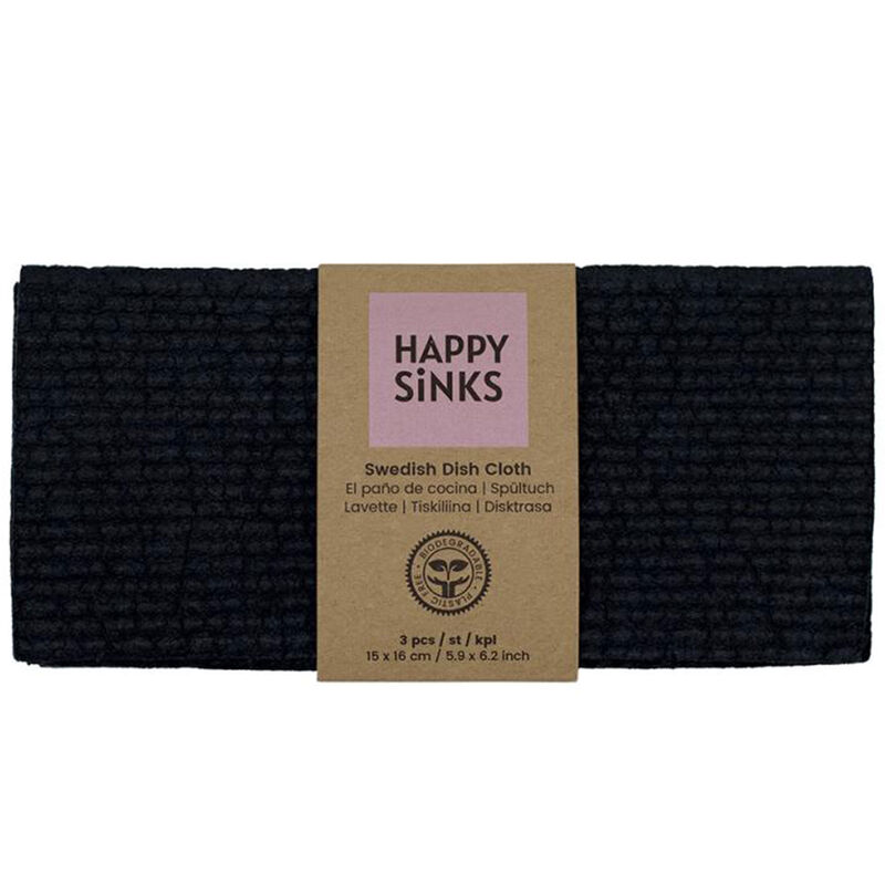 Tiskirätti 3-pakkaus, musta