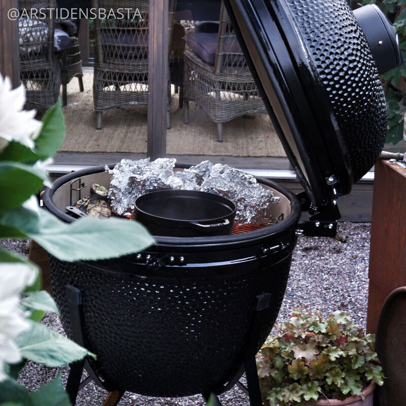 Maxi kulgrill m. tilbehørspakke, sort