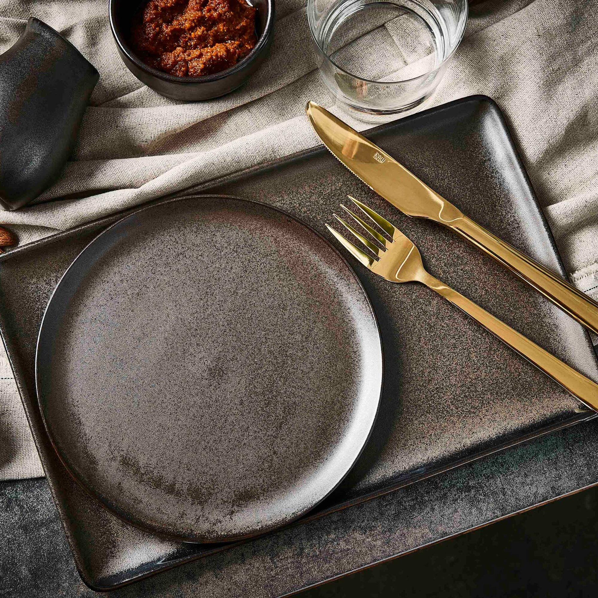 Alternativ bild 1 för Aida RAW desserttallrik, metallisk brun