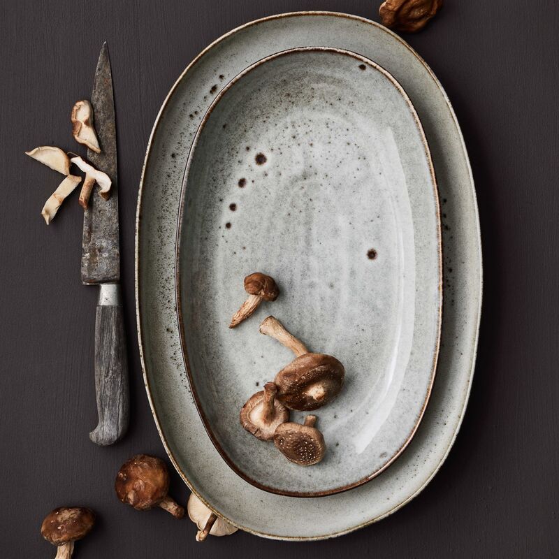 Taranto serveringsfat small 37 x 21,5 cm, beige