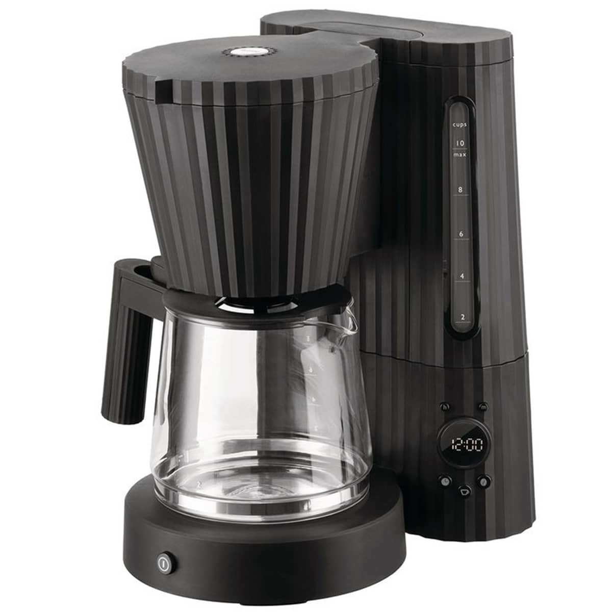 Plissé kaffemaskine, sort
