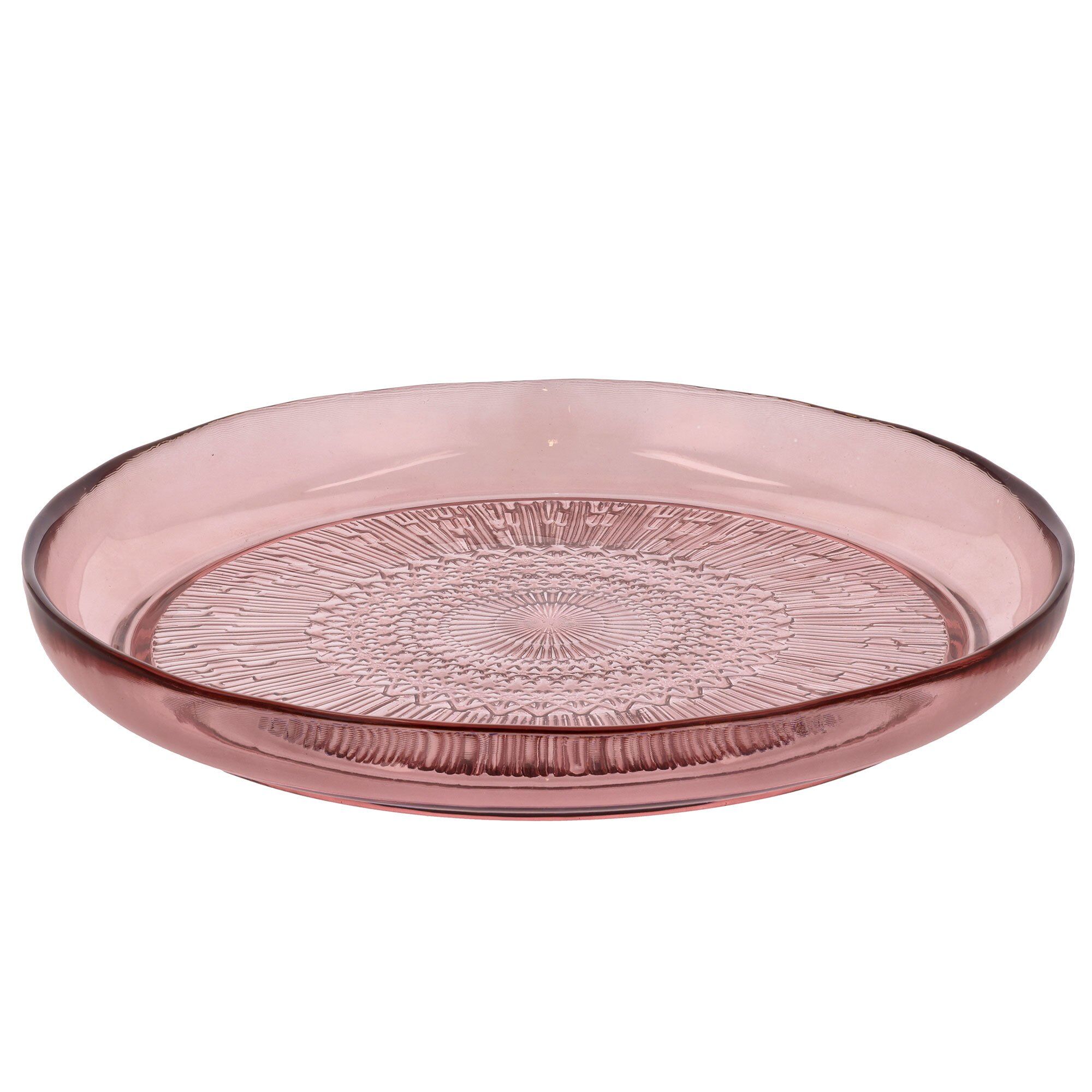 Kusintha glasstallerken 25 cm, rosa