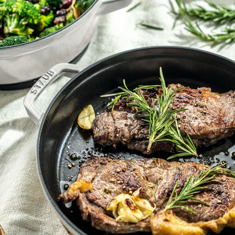 Grytesett i støpejern 24 cm, White Truffle