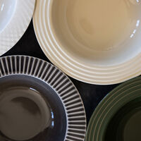 Coffee & More dyp tallerken, hvit