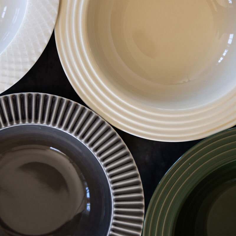 Coffee & More dyp tallerken, hvit